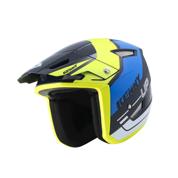 Trial Up Helmet Graphic Blue Neon Yellow 2023