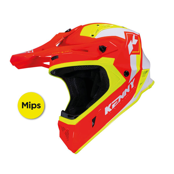 Titanium Helmet Graphic Neon Yellow Red 2024