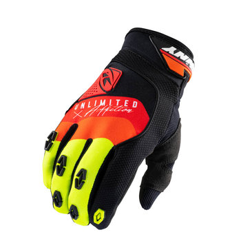 Safety Gloves Black Red Orange