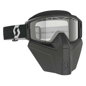 Scott Goggle Primal Safari Facemask Black/White - Clear lens