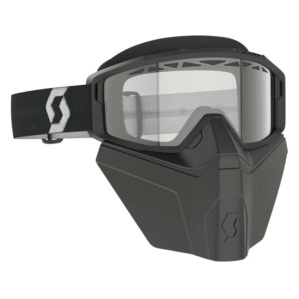 Scott Goggle Primal Safari Facemask Black/White - Clear lensr