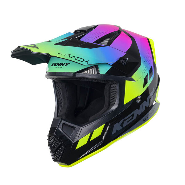 Track Helmet Graphic Neon