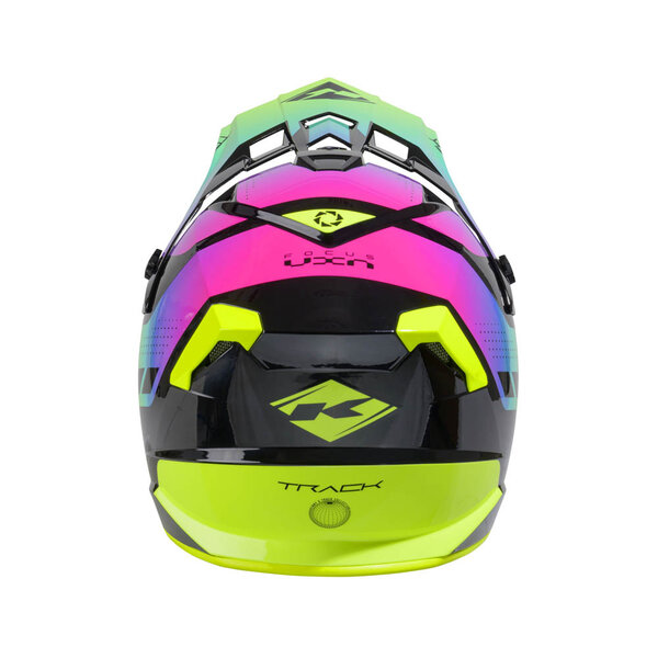 Track Helmet Graphic Neon