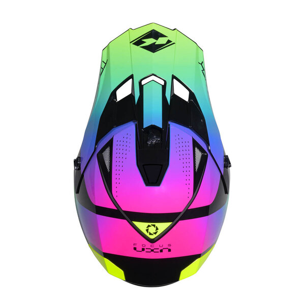 Track Helmet Graphic Neon