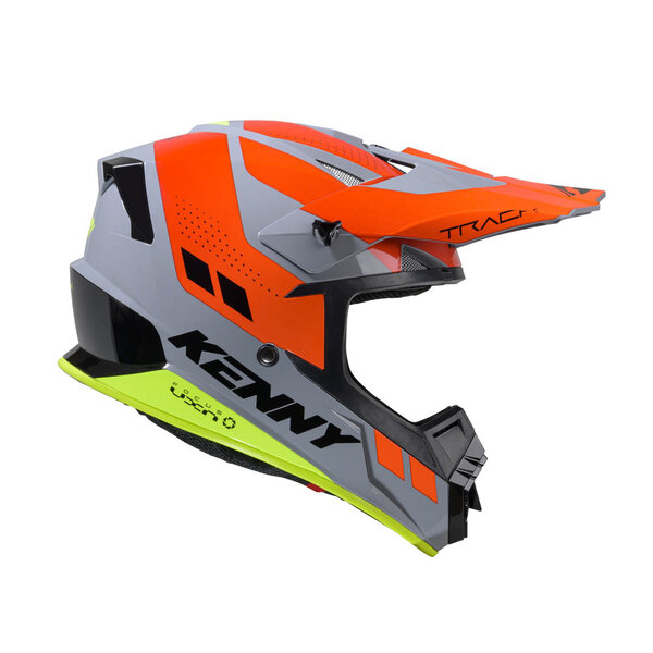 Track Helmet Graphic Grey Orange