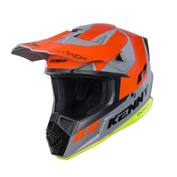 Track Helmet Graphic Grey Orange