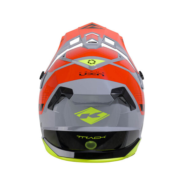 Track Helmet Graphic Grey Orange