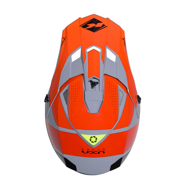 Track Helmet Graphic Grey Orange