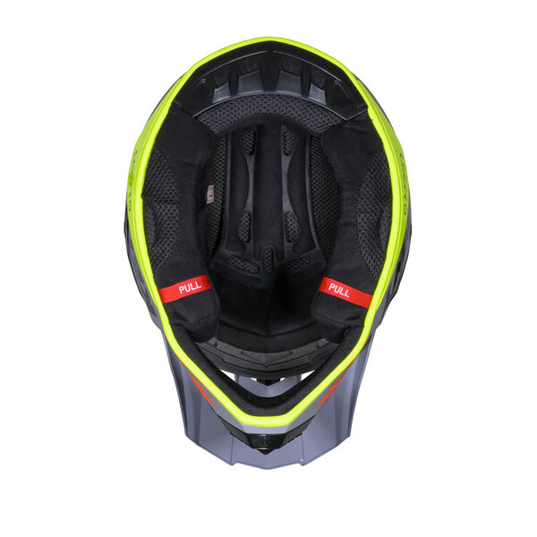 Track Helmet Graphic Grey Orange