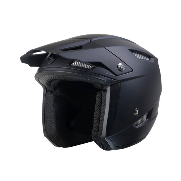 Trial Up Helmet Solid Black Matt