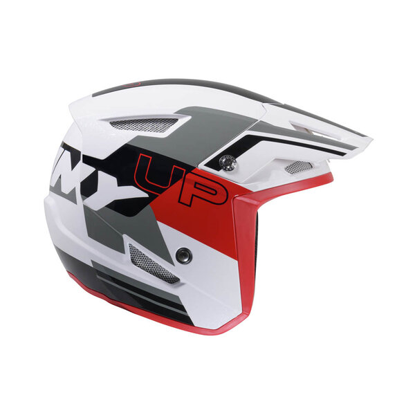 Trial Up Helmet Graphic White Red