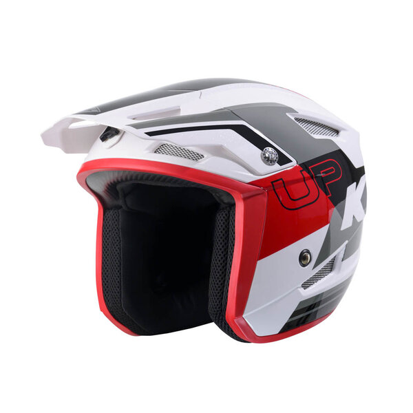Trial Up Helmet Graphic White Red