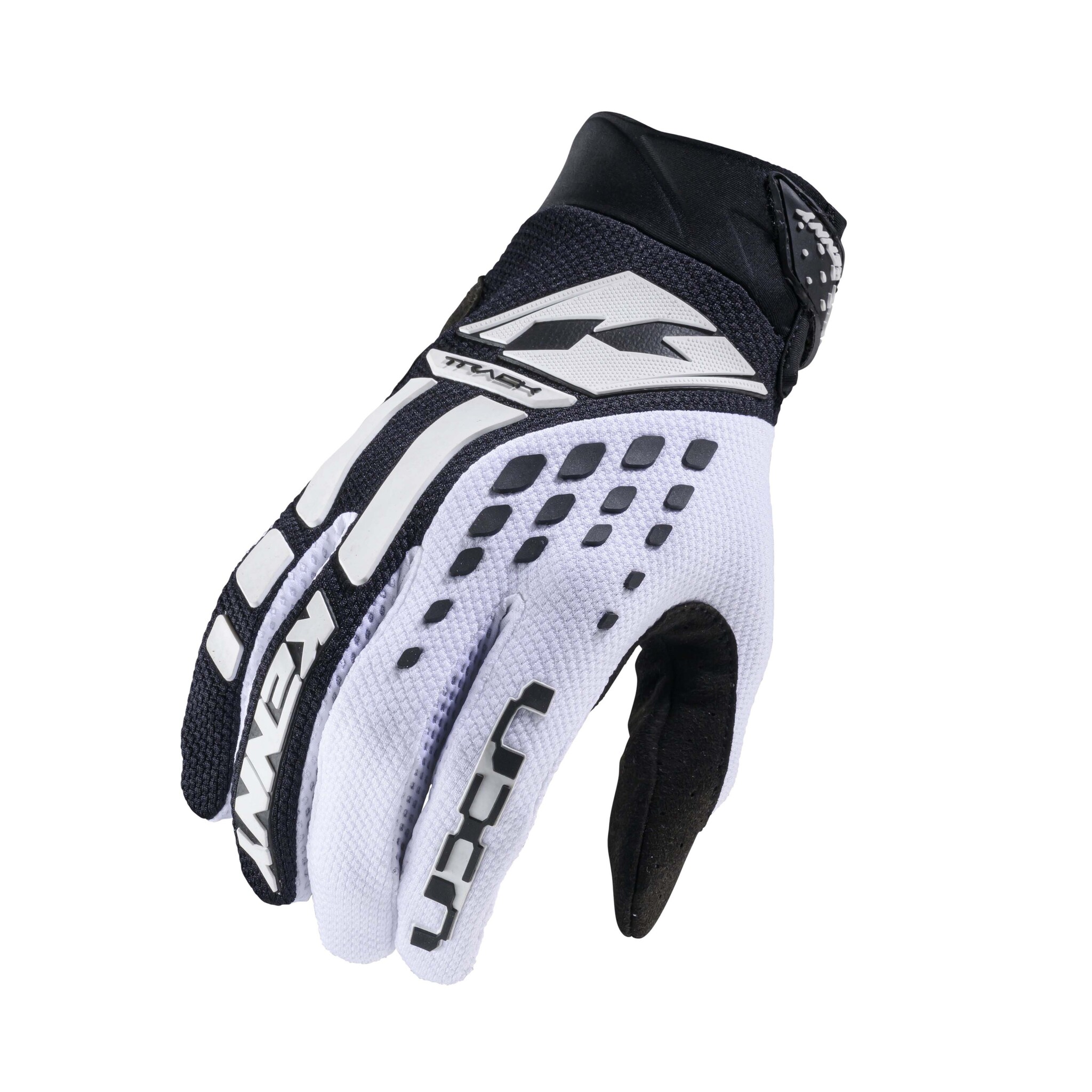 Track Gloves White Black Double D Designs
