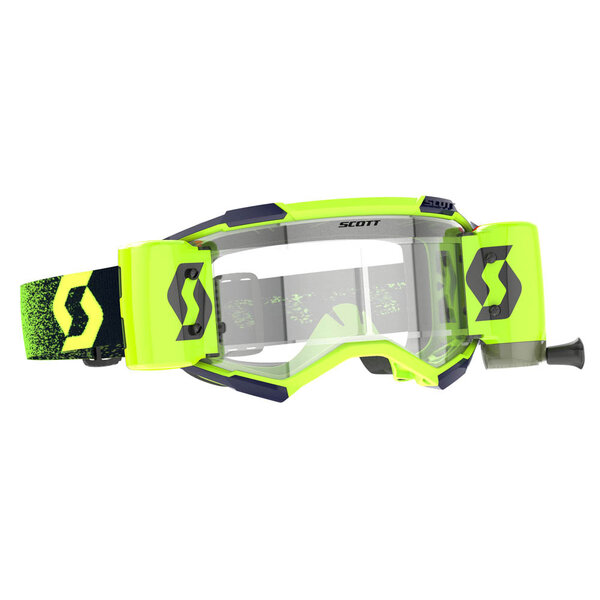 Scott Goggle Fury WFS Neon Yellow Clear Works ( 50 mm Roll Off ))