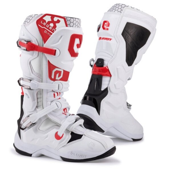 Eleveit X Legend EVO MX Boots White Red