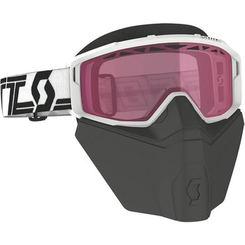 Scott Goggle Primal Safari Facemask White - Rose Lens