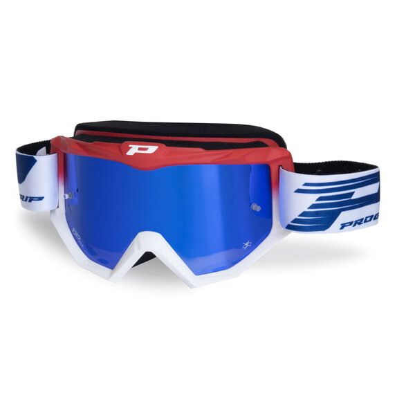Progrip Goggle Atzaki 3201 Red White / Blue Chrome Lens / AntiScratch