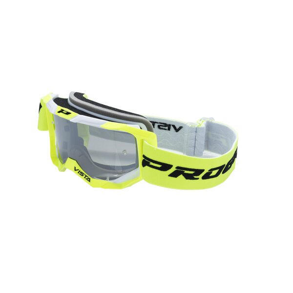 Progrip Goggle Vista 3303 Yellow Fluo White / Silver Chrome Lens / NoFog-AntiScratch
