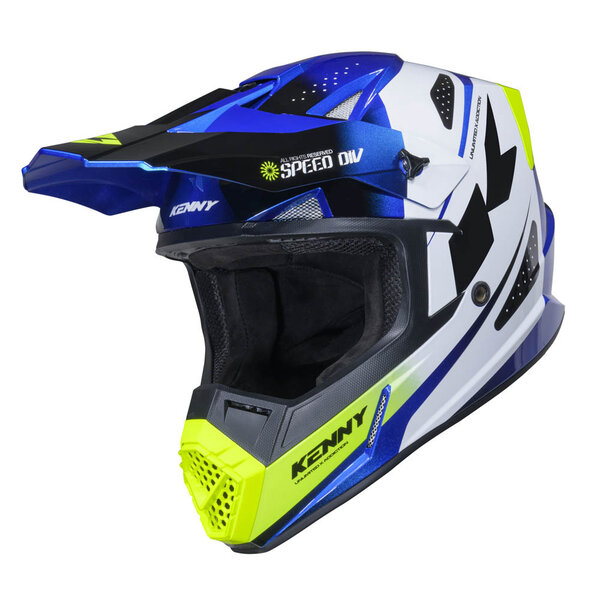 Track Helmet Graphic  Speed Neon Blue