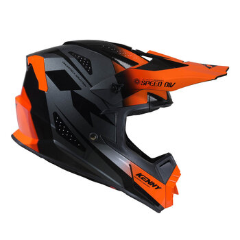 Track Helmet Graphic  Speed Neon Orange