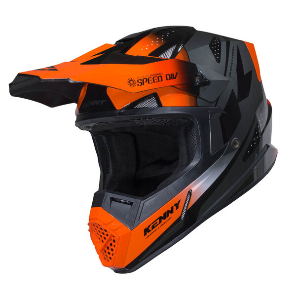 Track Helmet Graphic  Speed Neon Orange