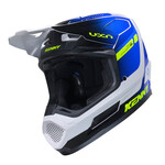 Performance Helmet Graphic  Racing White Blue