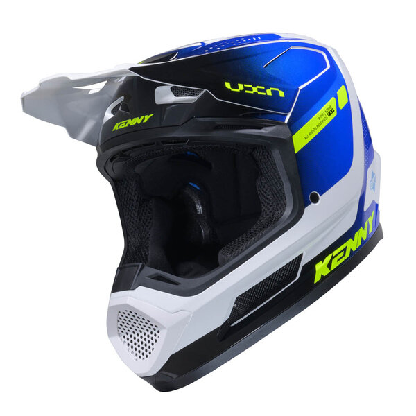 Performance Helmet Graphic  Racing White Blue