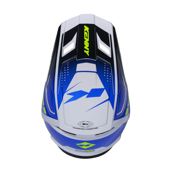 Performance Helmet Graphic  Racing White Blue