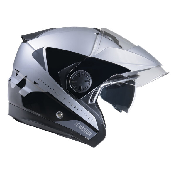 Evasion Graphic Helmet Silver Black