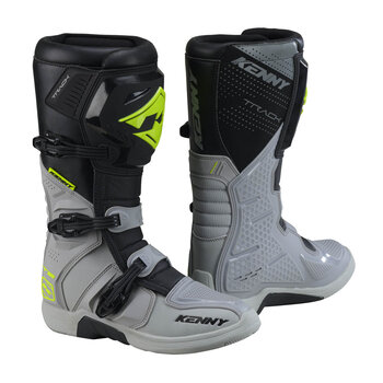 T2 Track Boots Grey Neon Yellow
