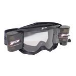 Progrip Goggle Venom 3200 Black + XL Roll Off 40mm / Clear Lens / NoFog-AntiScratch