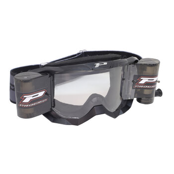 Progrip Goggle Venom 3200 Black + XL Roll Off 40mm / Clear Lens / NoFog-AntiScratch