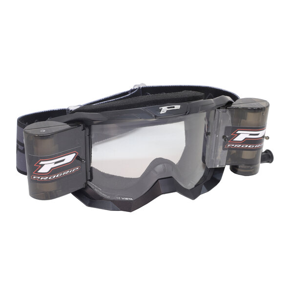 Progrip Goggle Venom 3200 Black + XL Roll Off 40mm / Clear Lens / NoFog-AntiScratch