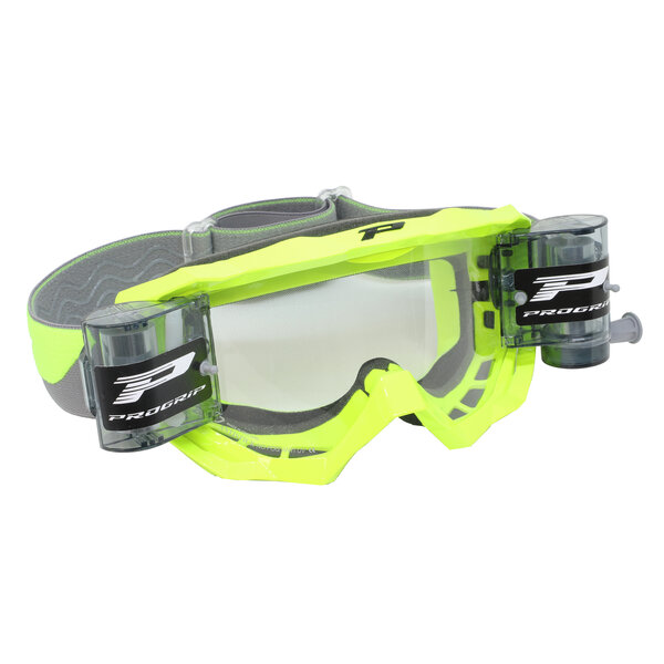 Progrip Goggle Venom 3200 Yellow Fluo + XL Roll Off 40mm / Clear Lens / NoFog-AntiScratch