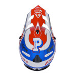 Graphic + Pull in Helmet Team Red Blue