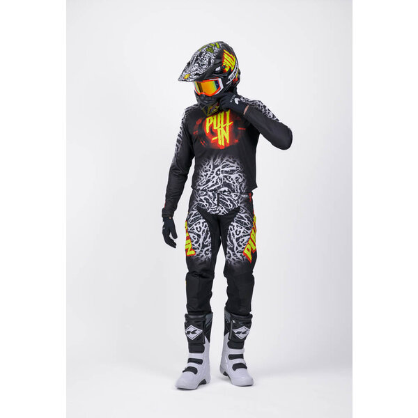 Pull In Trash Pants Black Neon