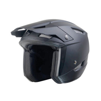 Trial Up Helmet Solid Black Matt