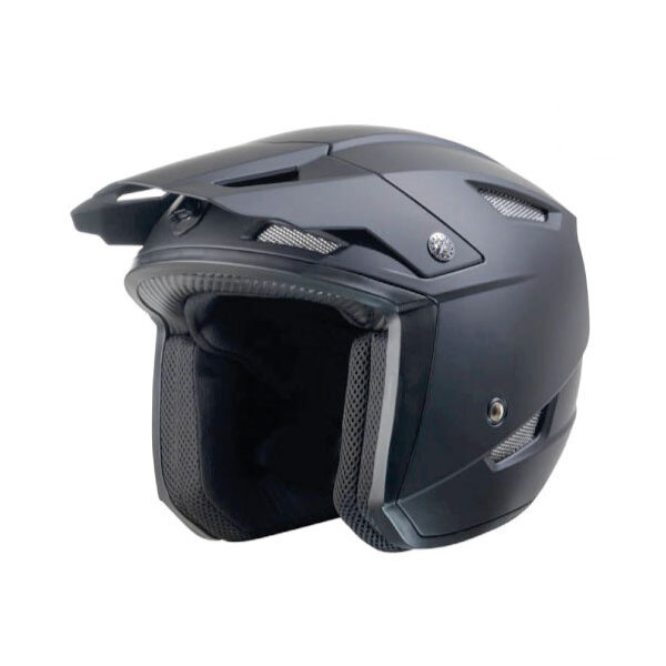Trial Up Helmet Solid Black Matt