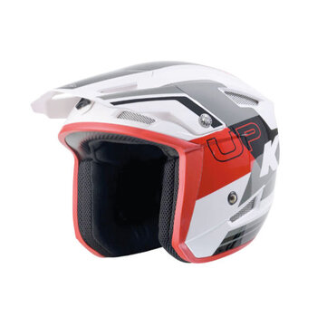 Trial Up Helmet Graphic White Red