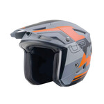 Trial Up Helmet Graphic Orange Grey Matt