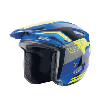 Trial Up Helmet Graphic Blue Neo Yellow