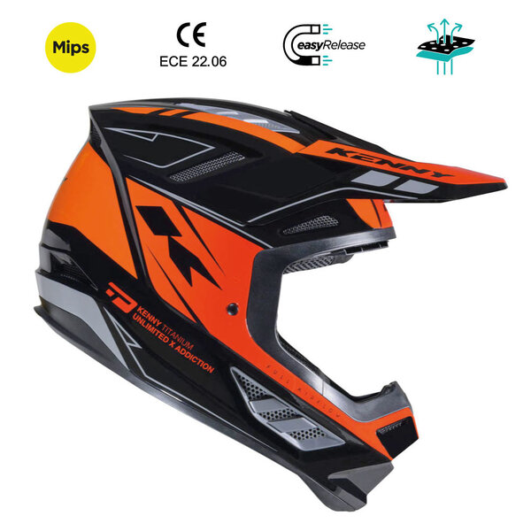 Titanium Graphic Helmet  Black Orange Gradient