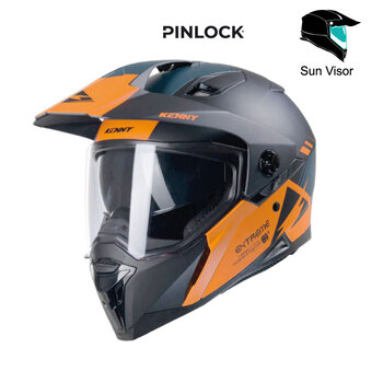Extreme Helmet Graphic Orange Petrol Matt
