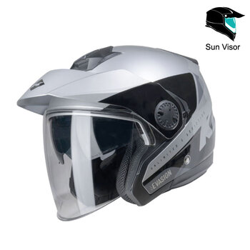 Evasion Graphic Helmet Silver Black