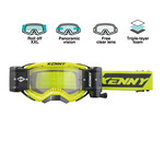 Performance  Goggles With Roll Off Neon Yellow