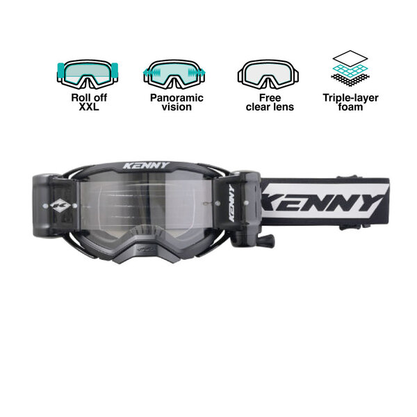 Performance  Goggles With Roll Off Black