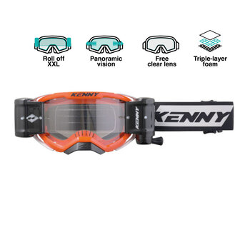 Performance  Goggles With Roll Off Red