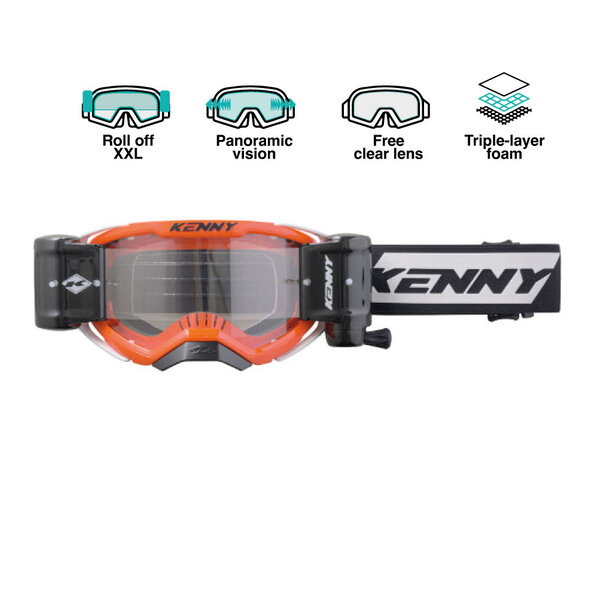 Performance  Goggles With Roll Off Red