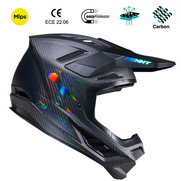 Titanium Carbon Helmet  Matt Carbon Holographic