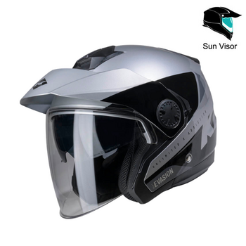 Evasion Graphic Helmet Silver Black